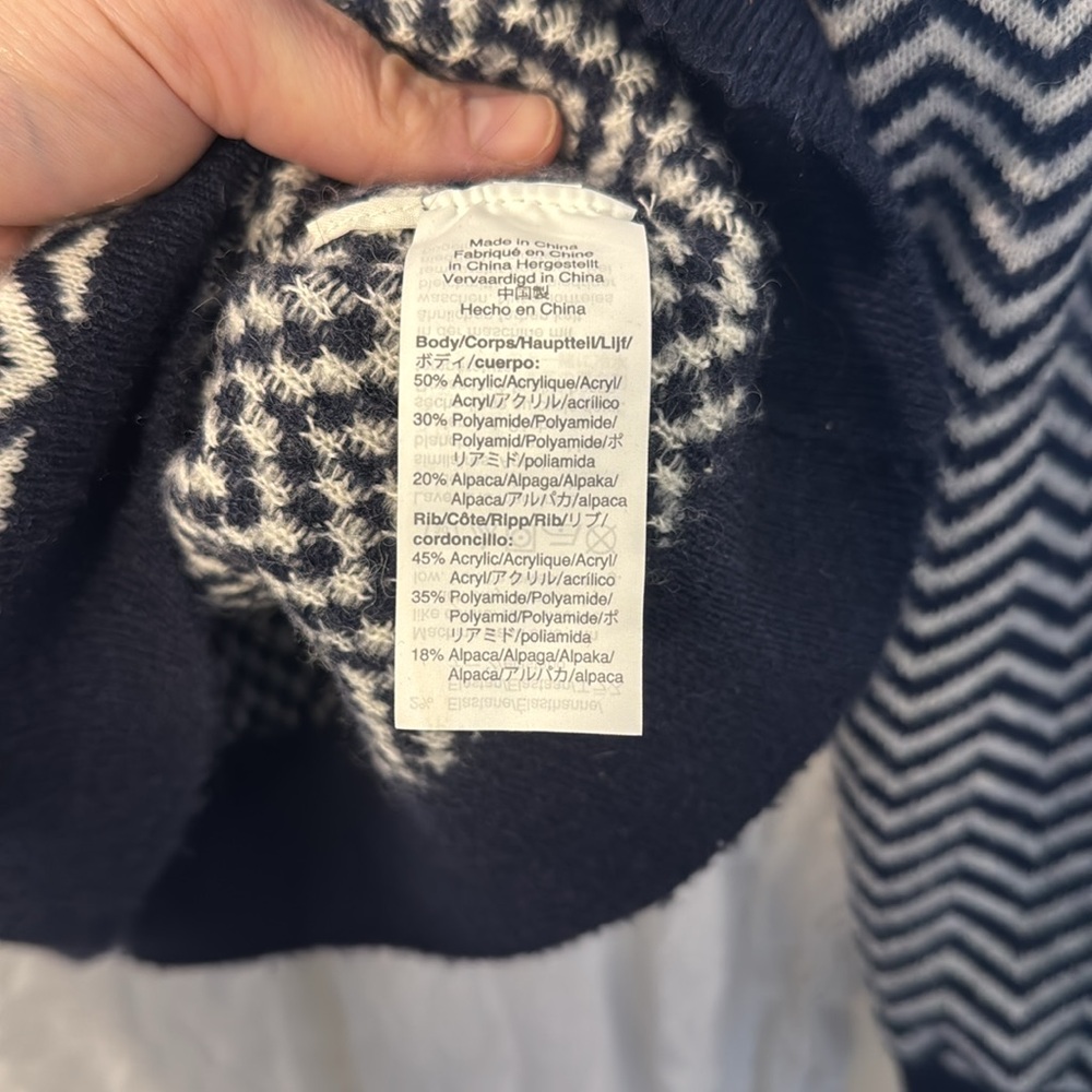 J.Crew Small Herringbone Alpaca Wool Sweater - Picture 6 of 7